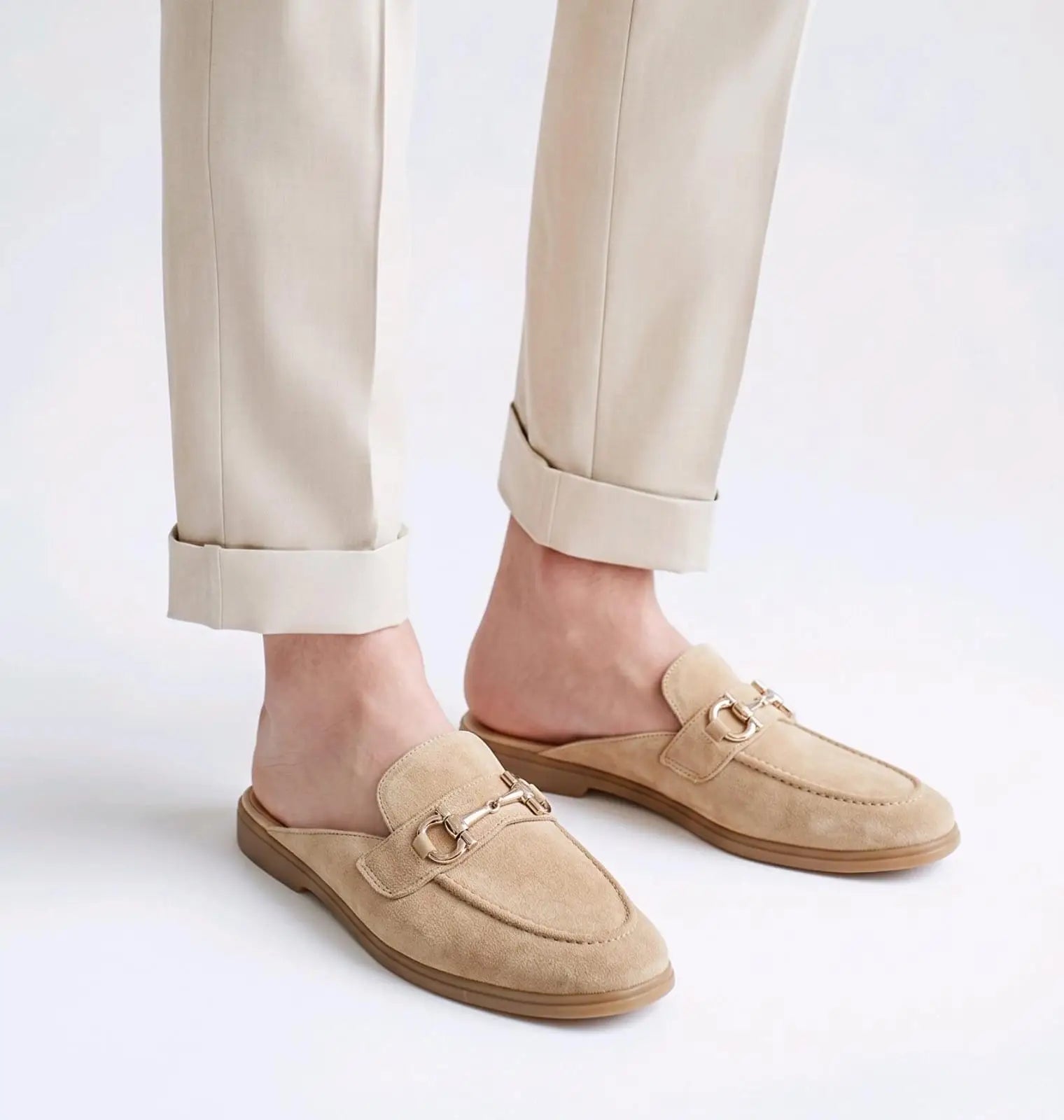 Salvatore_Ferragamo Blue Premium Suede Leather Slip-On Mules