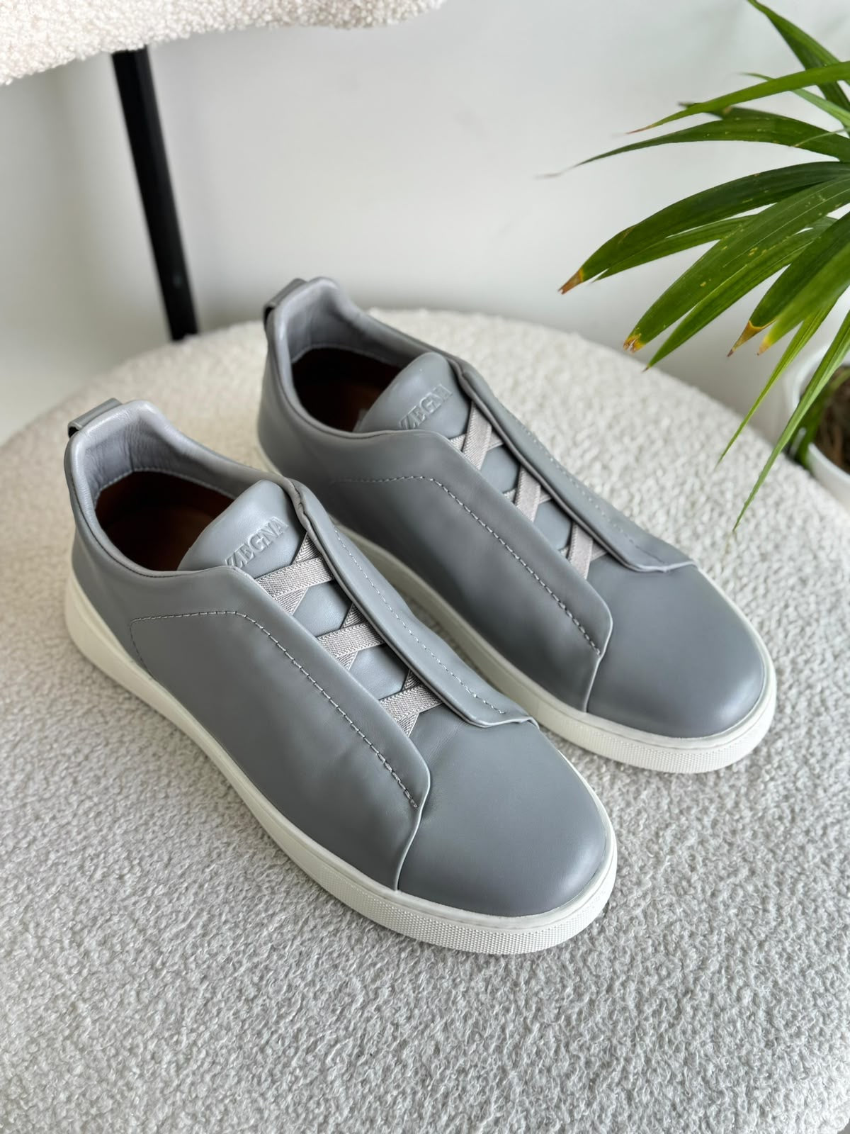 Zegna grey Triple stitch sneaker