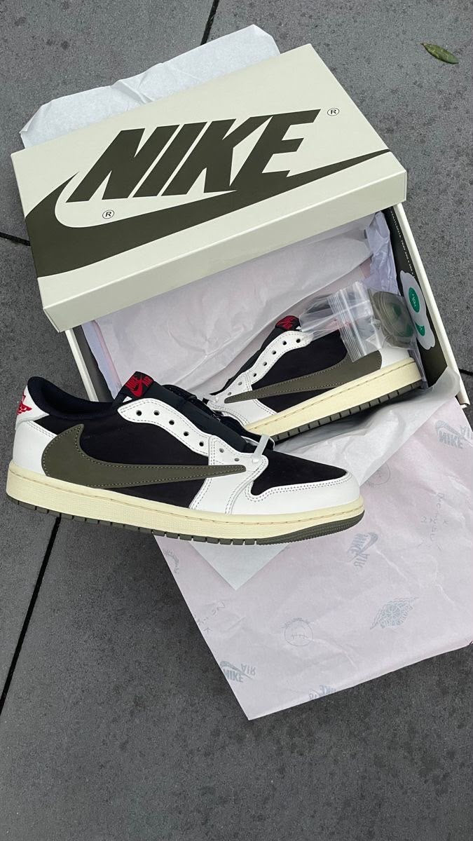 AJ 1 Low X Travis Low Olive