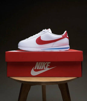 NIKE CORTEZ LEATHER FOREST GUMP WHITE RED