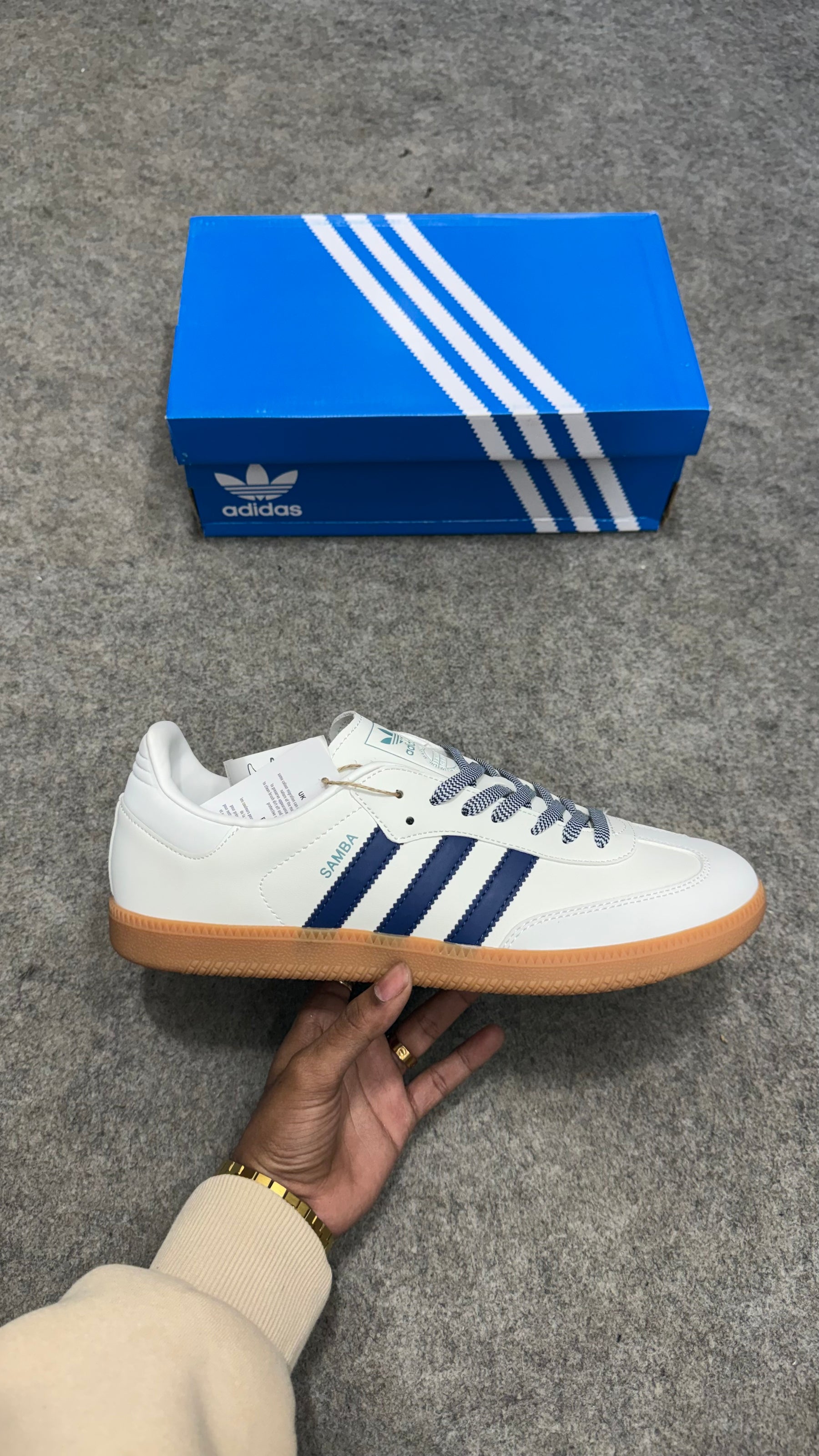 ADIDAS SAMBA 'Off White Dark Blue'