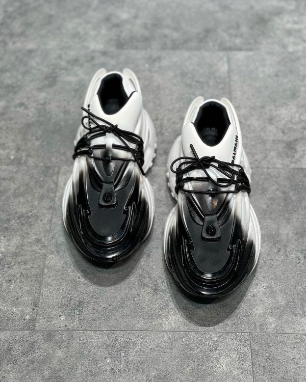 Balmain Unicorn Calfskin Black/White 👟