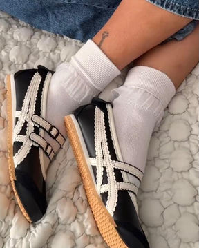 Onitsukaa Tiger Mexico 66 TGRS Metallic Pack Black Cream Mary Jane