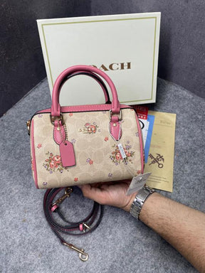 Coach Rowan Satchel Signature Coated Canvas Vibrant Hand bag