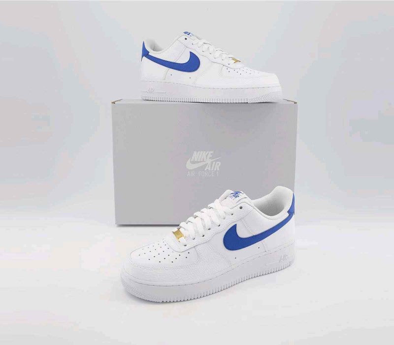 Air Force 1 Low White Royal Blue Swoosh