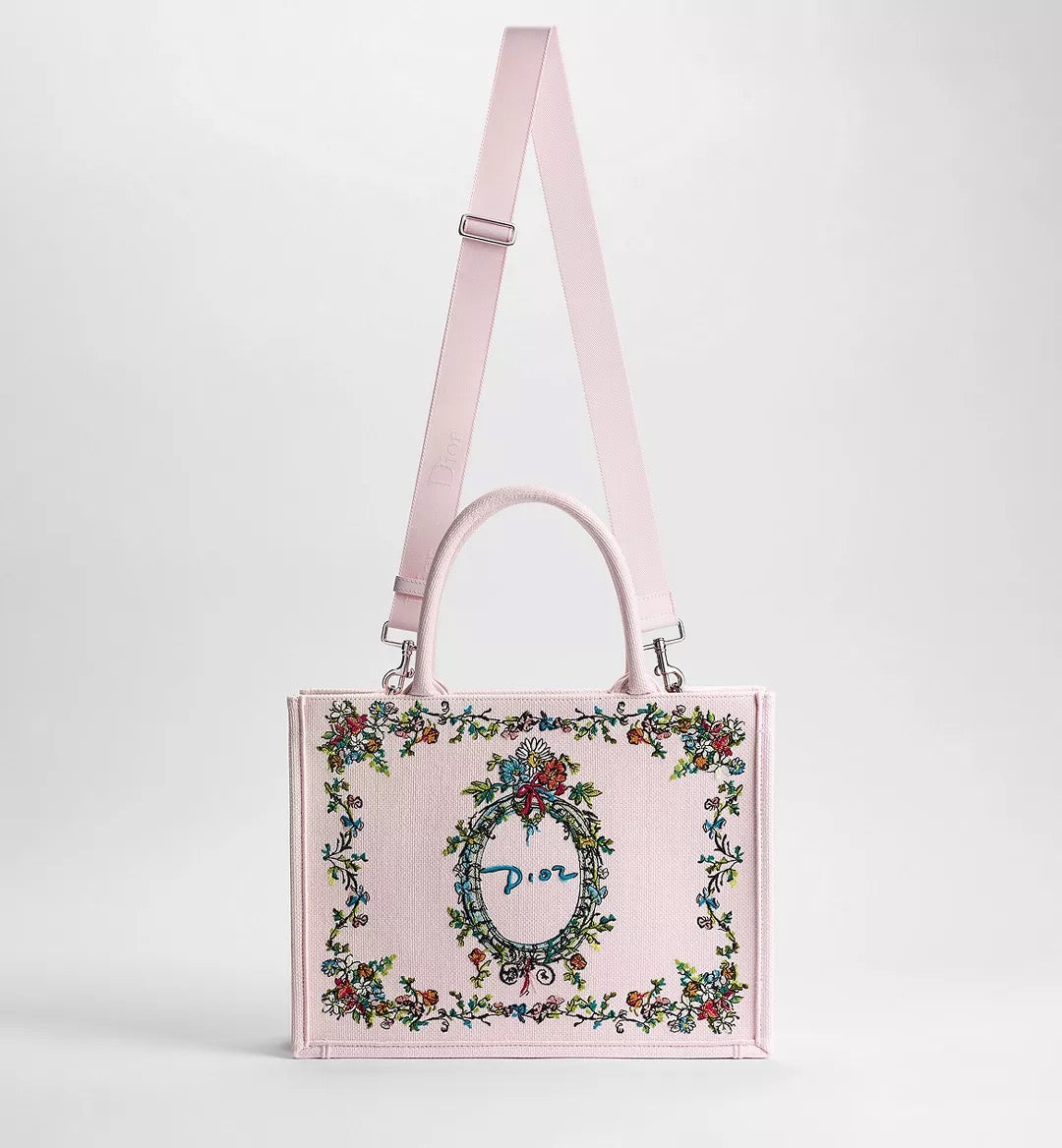 Dior Pink Iviera Mini Book Tote bag