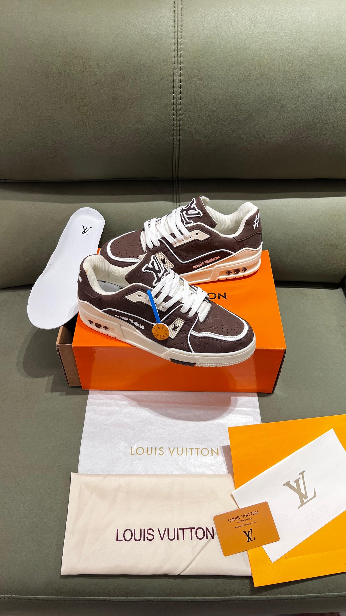 Louis Vuitton x Tyler The Creator 2024 Trainer 'Mocha Monogram Nubuck'    {UA}