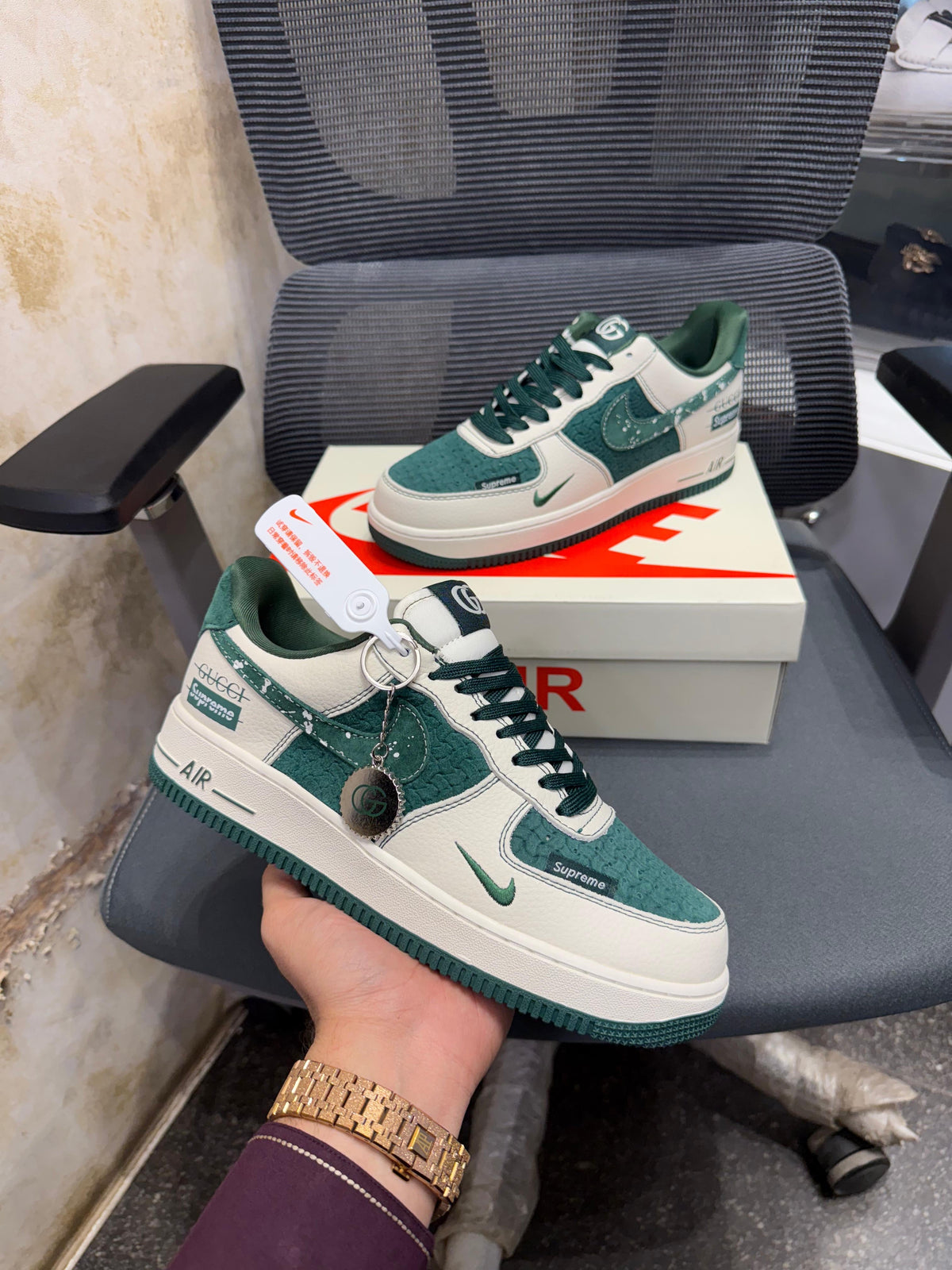 NIKE AIRFORCE-1 LOW ( SUPREEM GUCCII)
