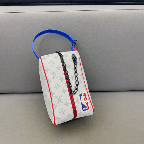 Louis Vuitton X Nba Cloakroom Dopp Kit Monogram Lv With OG Box & Dust Bag White