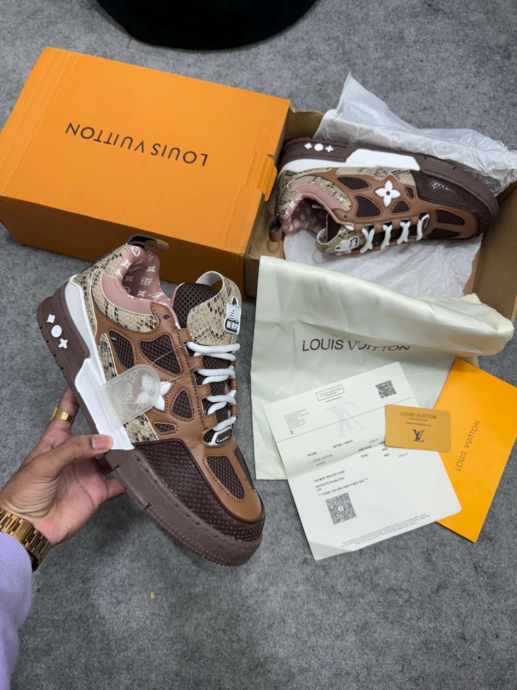 Louis Vuitton Skate Sneaker 'Brown Snakeskin'