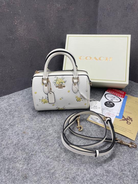Coach Rowan Satchel Signature Coated Canvas Vibrant Hand bag