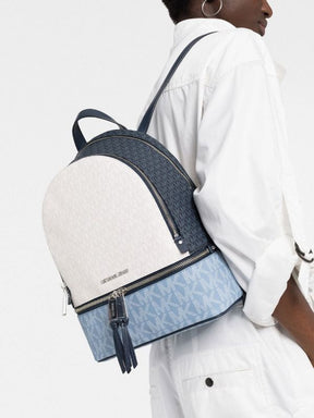 Michael Kors Rhea Medium Color Block Logo Backpack