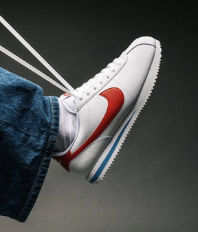 NIKE CORTEZ LEATHER FOREST GUMP WHITE RED
