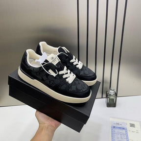 Coach Clip Court Sneaker Black signature canvas