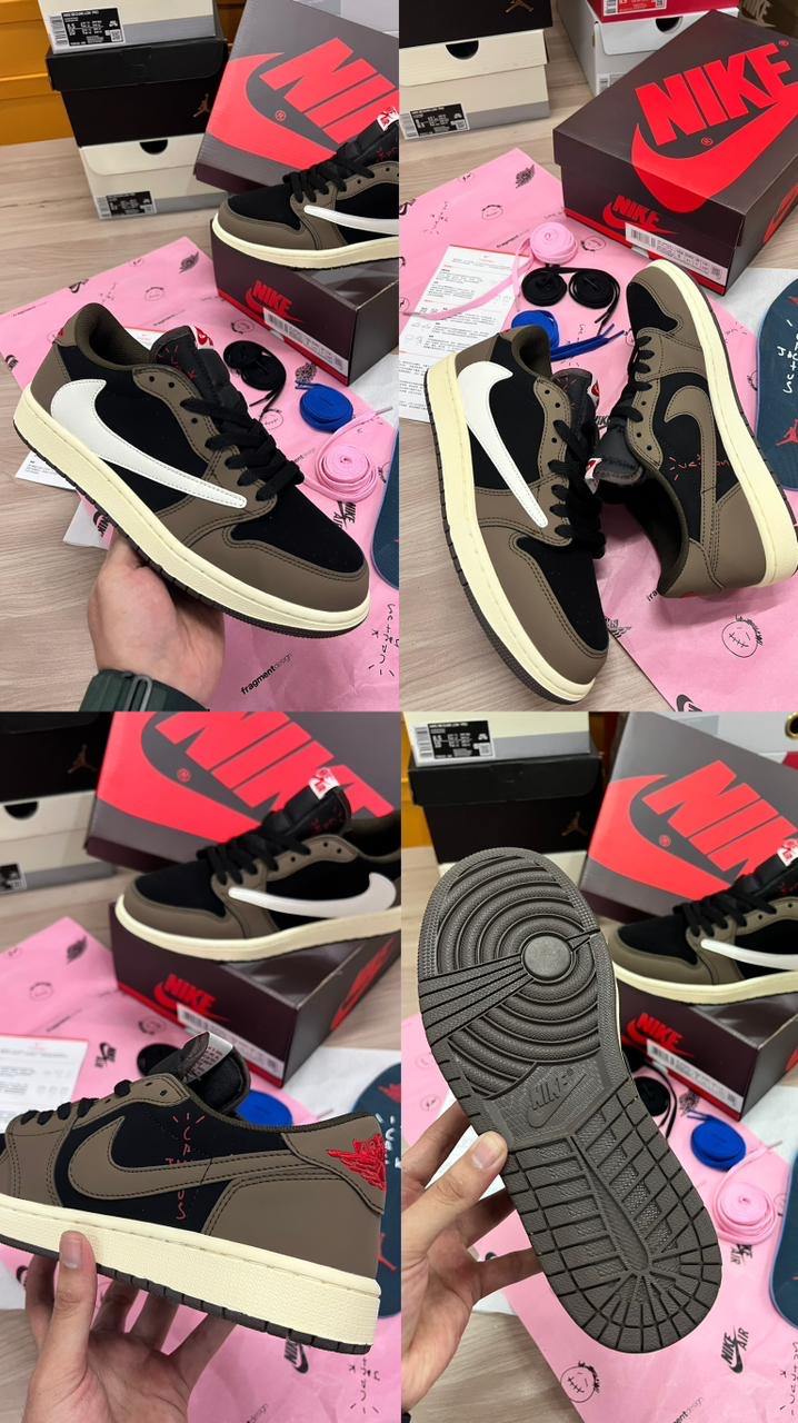 AJ 1 Low X Travis Low Dark Mocha