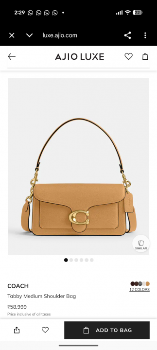 Coach Tabby ShoulderBag Tan