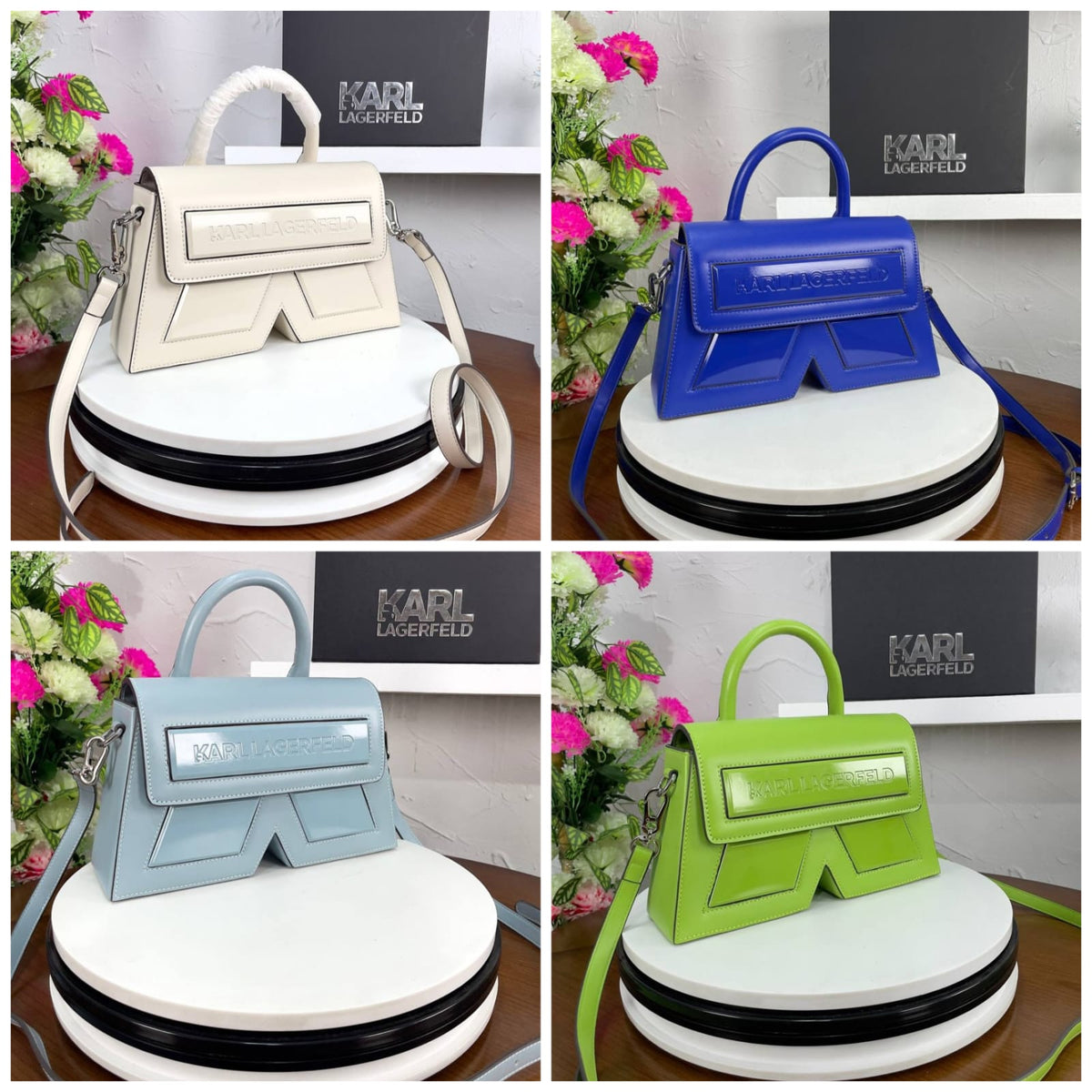 Karl Lagerfeld Beige K Icon Premium Sling