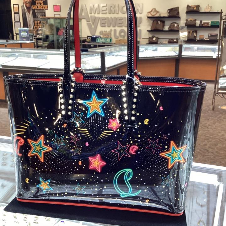 CHRISTIAN-LOUBOUTIN Small TOTE CALF Leather And SPIKES