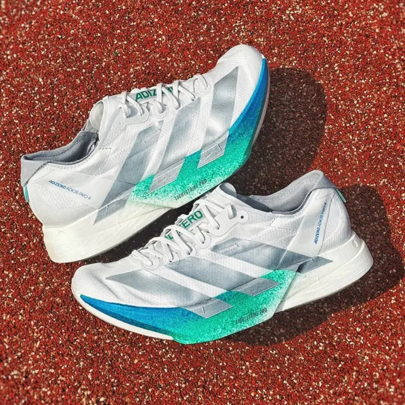 Adidas Adizero Adios Pro 4 Crystal White / Matte Silver / Glory Green